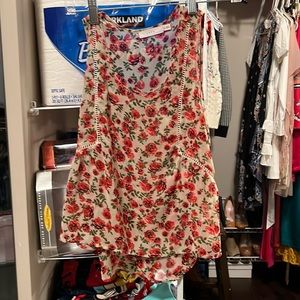 Floral tank top silky